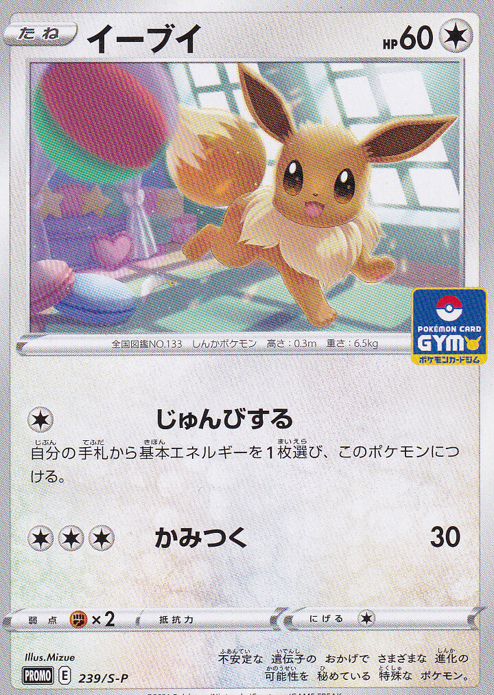 Japanese Pokemon Card 2021 Eevee 239/S-P PROMO CARD GYM