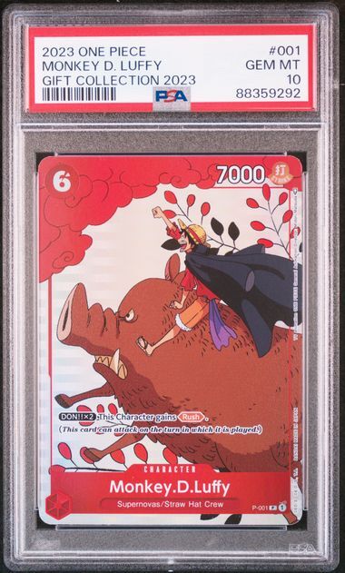 PSA 10 GEM MINT ENGLISH ONE PIECE 2023 MONKEY D. LUFFY P-001 PROMOTION ELEPHANT