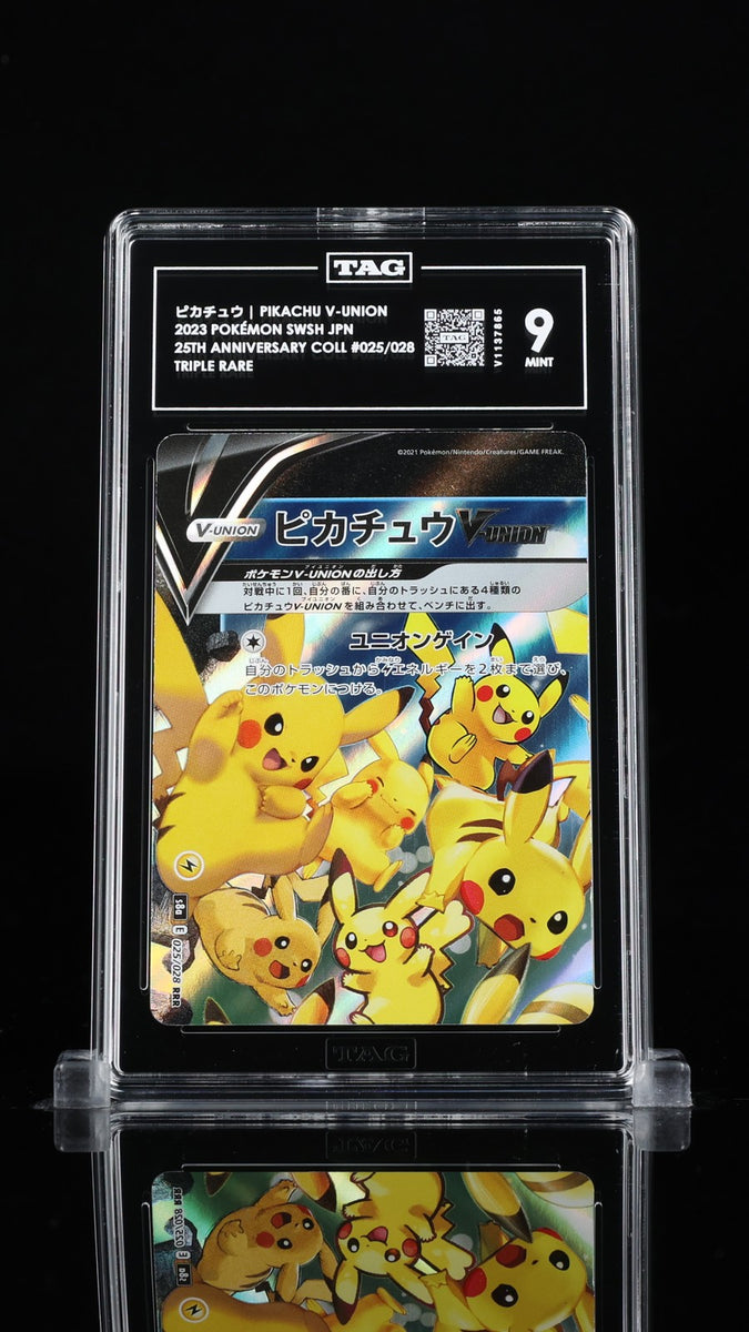 TAG 9 MINT Japanese Pokémon 2021 Pikachu V-UNION 025/028 S8a 25th Aniv