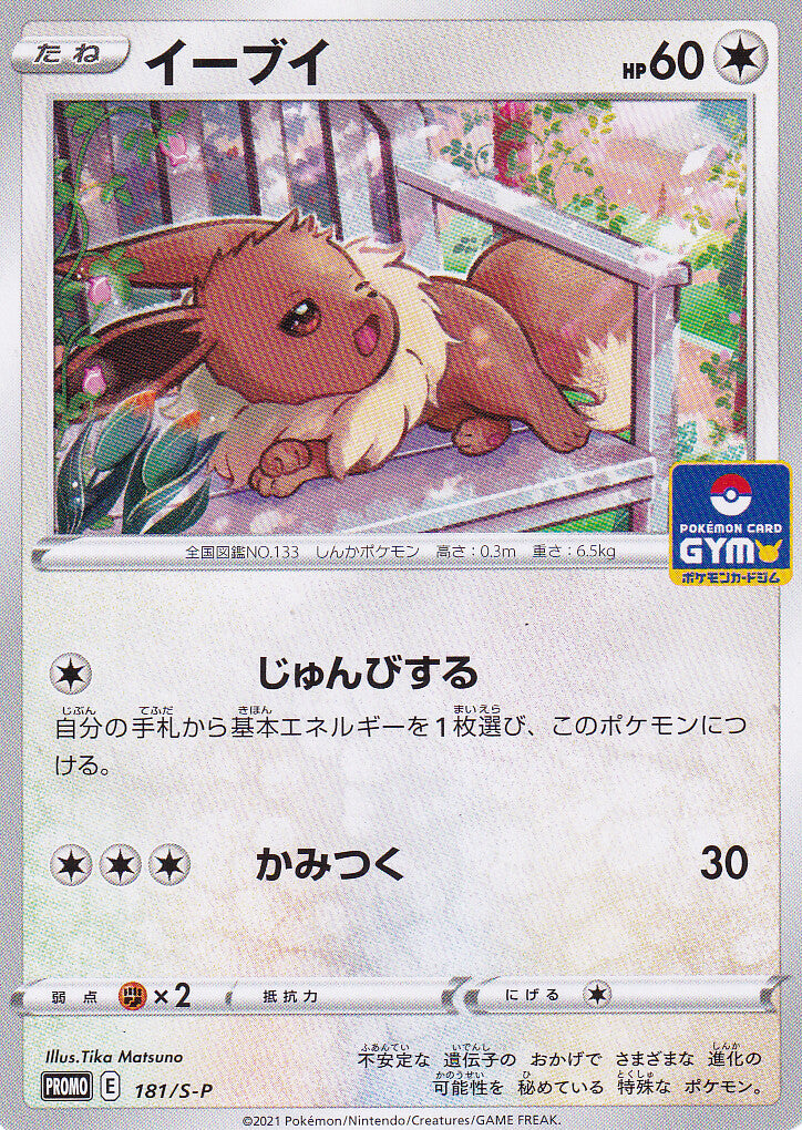 Japanese Pokemon CARD Eevee 181/S-P Sword & Shield PROMO
