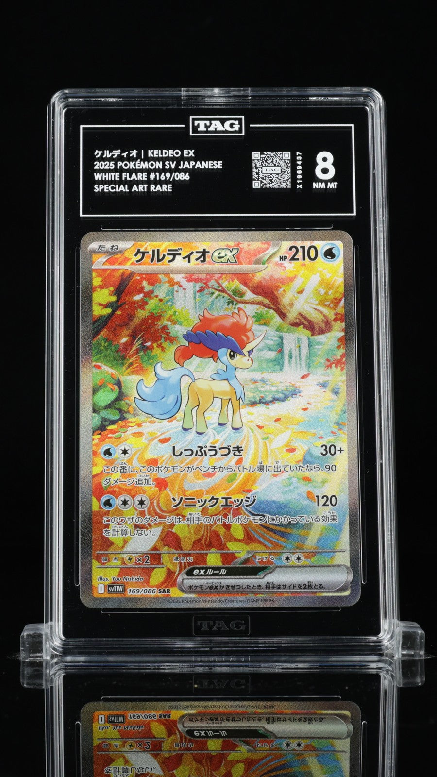 TAG 8 NM MT JAPANESE POKEMON 2025 Keldeo ex 169/086 White SV11W