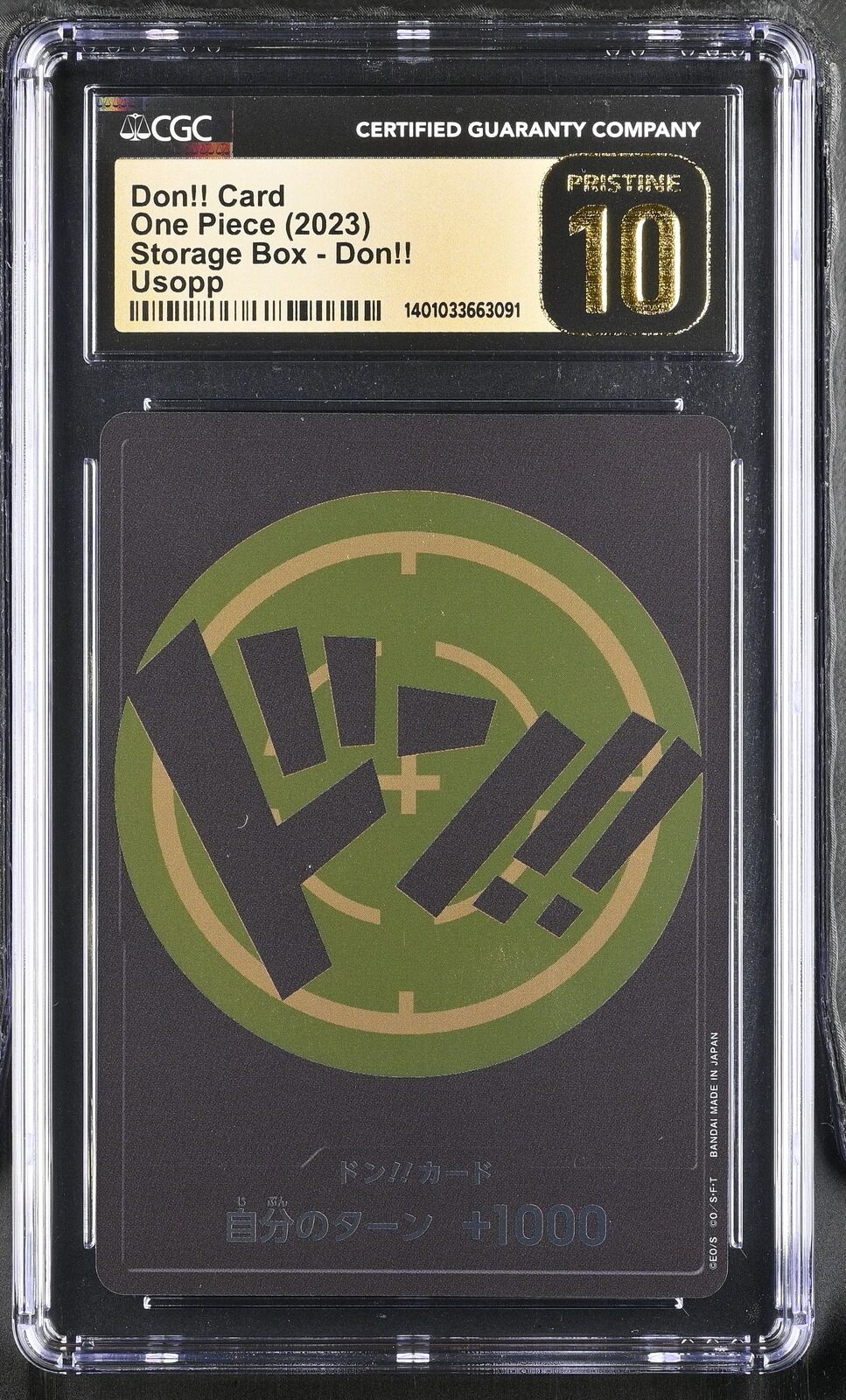 CGC 10 PRISTINE Japanese ONE PIECE  2023 Don!! STORAGE BOX Usopp