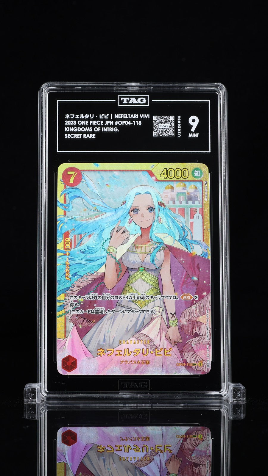 TAG 9 MINT Japanese One Piece 2023 Nefertari Vivi OP04-118 Kingdoms of SEC