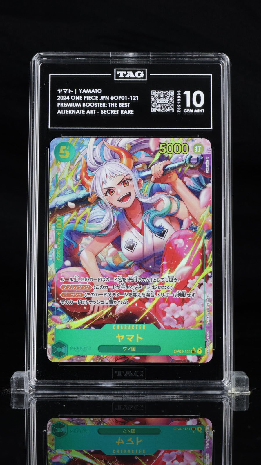 TAG 10 GEM MINT JAPANESE ONE PIECE 2024 YAMATO OP01-121 PRB01-ALT ART BEST PREM.