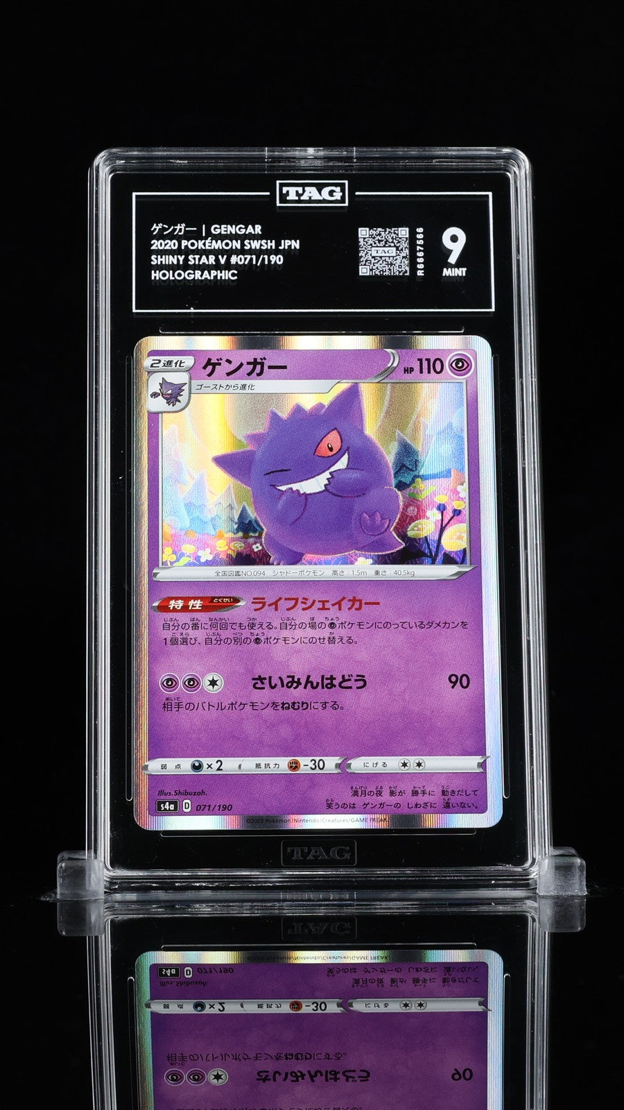 TAG 9 MINT Japanese Pokemon 2020 Gengar 071/190 Shiny Star V S4a