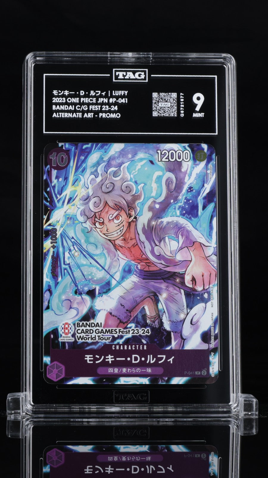 TAG 9 MINT Japanese ONE PIECE 2023 MONKEY D. LUFFY P-041 BANDAI FEST TOUR