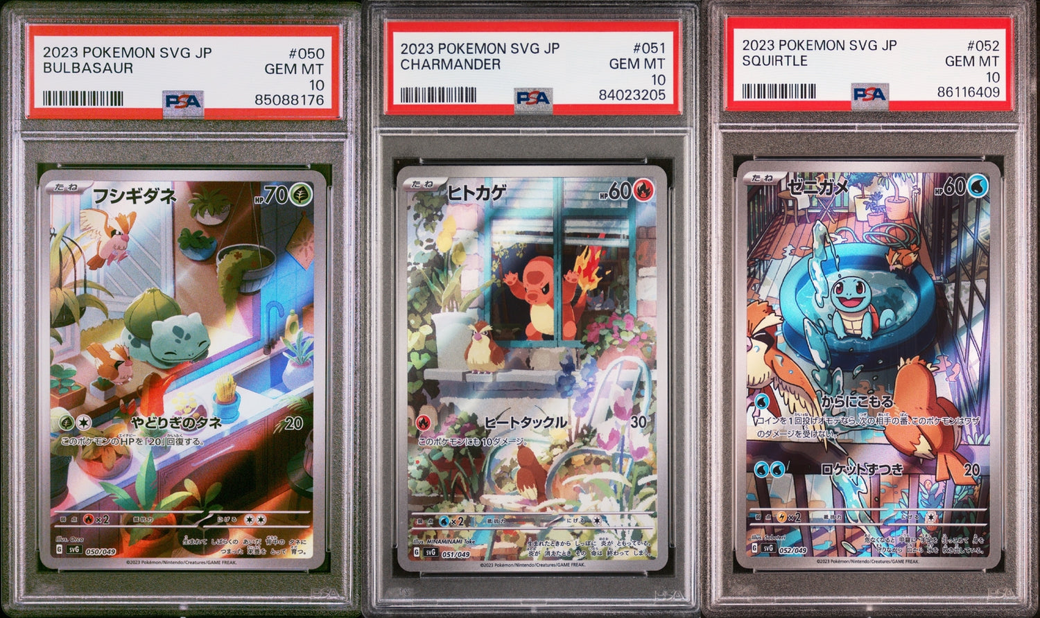 Set 3 PSA 10 Japanese Pokemon 2023 Special Set ex 050/049 051/049 052/049 AR SVG
