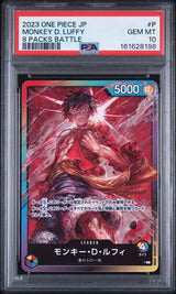 PSA 10 GEM MINT Japanese One Piece 2023 8 Pack Battle Leader P Monkey D. Luffy