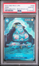 PSA 10 GEM MINT Japanese One Piece 2022 JINBE P-030 PRM.CRA.COLL BCG FES23-24