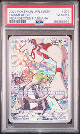 PSA 10 GEM MINT JAPANESE POKEMON 2022 FA/SMEARGLE 073/068 INCANDESCENT ARCANA