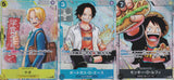 SET 3 Japanese One Piece Card Luffy Ace Sabo P-073 P-074 P-075 SAIKYO JUMP NM
