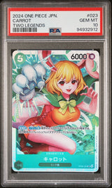 PSA 10 GEM MINT JAPANESE ONE PIECE 2024 CARROT OP08-023 TWO LEGENDS