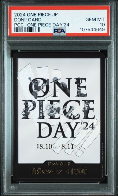 ONE PIECE DAY ドン!!カード 2024 GEM MT 10 PSA 10 GEM MINT JAPANESE ONE PIECE 2024 DON!! CARD PCC-ONE PIECE
