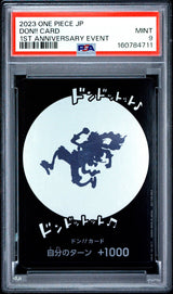 PSA 9 MINT JAPANESE ONE PIECE 2023 DON!! CARD 1ST ANNI SHIBUYA EVENT LUFFY