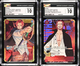 SET 2 CGC 10 GEM MINT JAPANESE ONE PIECE 2022 SHANKS OP01-120 ALT ART & ROMANCE