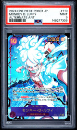 PSA 9 MINT Japanese One Piece 2024 MONKEY D. LUFFY OP05-119 PRB01 ALT ART