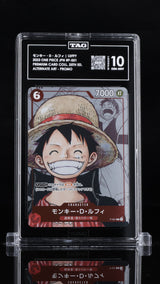 TAG 10 GEM MINT One Piece 2022 Monkey D. Luffy P-001 Collection 25th Anniversary