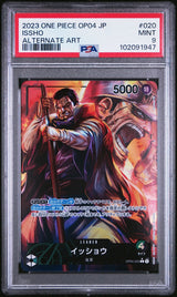 PSA 9 MINT JAPANESE ONE PIECE 2023 ISSHO OP04-020 ALTERNATE ART