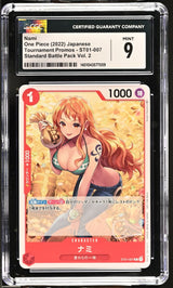 CGC 9 MINT Japanese One Piece 2022 Nami ST01-007 Standard Battle Champion