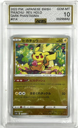 AGS 10 GEM MINT Japanese Pokemon 2022 Pikachu 014/071 REVERSE Dark Phantasm S10a