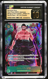 CGC 10 PRISTINE Japanese One Piece 2023 Roronoa Zoro OP06-118 ALTERNATE ART