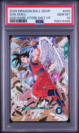 PSA 10 GEM MINT JAPANESE POKEMON 2025  SON GOKU 020 GOD RARE STORE DISTRIBUTION