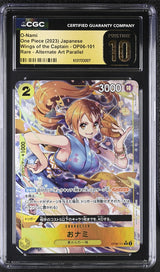 CGC 10 PRISTINE JAPANESE ONE PIECE  2023 O-Nami NAMI OP06-101 ALT ART Parallel