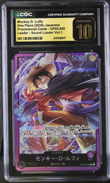 CGC 10 PRISTINE Japanese One Piece 2024 Monkey D. Luffy OP05-060 Sound L. Vol.1