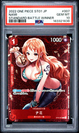 PSA 10 GEM MINT JAPANESE ONE PIECE 2022 Nami ST01-007 Standard Battle WINNER