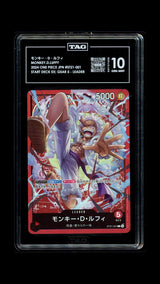 TAG 10 GEM MINT Japanese One Piece 2024 Monkey D. Luffy ST21-001 Starter GEAR 5