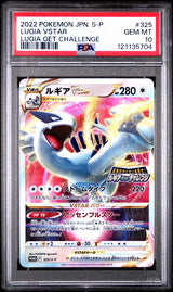 PSA 10 GEM MINT JAPANESE POKEMON 2022 LUGIA VSTAR 325/S-P GET CHALLENGE PROMO