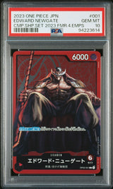 PSA 10 GEM MINT JAPANESE ONE PIECE 2023 EDWARD NEWGATE OP02-001 CMP.SHP.