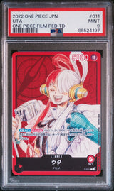 PSA 9 MINT JAPANESE ONE PIECE 2022 UTA P-011 ONE PIECE FILM RED TD