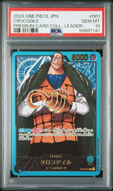 PSA 10  MINT JAPANESE ONE PIECE 2024 CROCODILE ST03-001 PREMIUM CARD COLL.