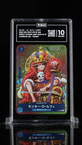 TAG 10 GEM MINT Japanese One Piece 2023 Monkey D. Luffy P-043 SHONEN JUMP 36-37