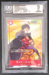 BGS 9 MINT Japanese One Piece 2023 MONKEY D. LUFFY P-001 7-ELEVEN Tie-Up