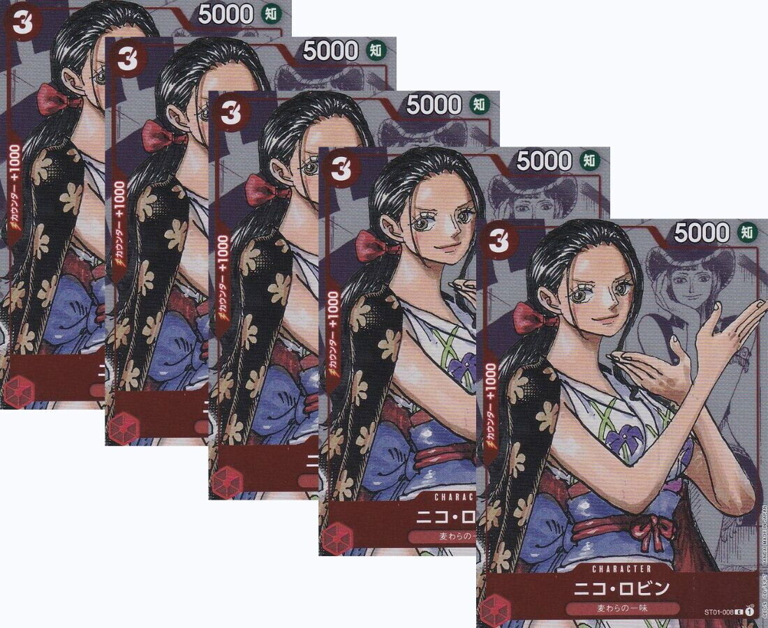 Japanese One Piece Card Nico Robin ST01-008 Premium Collection SET 5 CARD