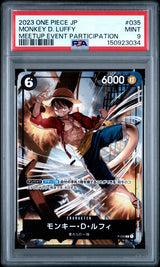 PSA 10 GEM MINT Japanese ONE PIECE 2023 MONKEY D. LUFFY P-035 PROMO MEET EVENT
