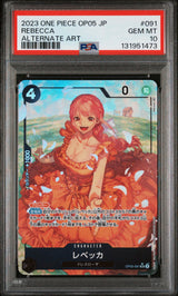 PSA 10 GEM MINT One Piece 2023 REBECCA OP05-091 ALTERNATE ART