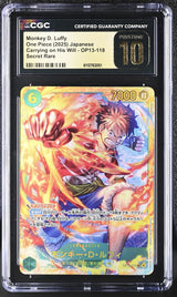 CGC 10 PRISTINE Japanese One Piece 2025 Monkey D. Luffy OP13-118 Carrying on His