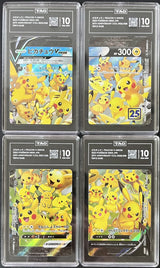 SET 4 TAG 10 GEM MINT JAPANESE SEQUENTIAL 2021 Pikachu V-UNION 025-028/028 S8a