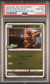 PSA 10 GEM MINT JAPANESE POKEMON 2019 DETECTIVE PIKACHU 339/SM-P PROMO