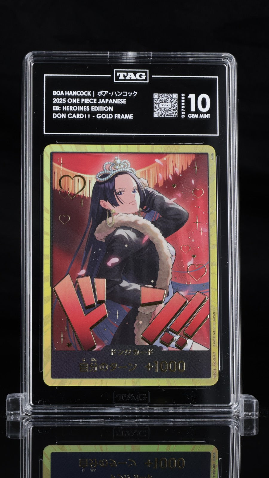 TAG 10 GEM MINT JAPANESE ONE PIECE 2025 DON!! BOA HANCOCK GOLD HEROINES EDIT