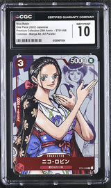 CGC 10 GEM MINT JAPANESE ONE PIECE 2022 NICO ROBIN ST01-008 25TH ANV. PREMIUM