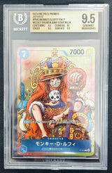 BGS 9.5 MINT+ Japanese One Piece 2023 Monkey D. Luffy P-043 SHONEN JUMP 36-37
