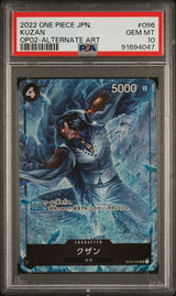 PSA 10 GEM MINT JAPANESE ONE PIECE 2022 KUZAN OP02-096 ALT ART