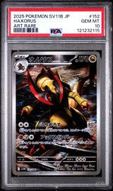 PSA 10 GEM MINT JAPANESE POKEMON 2025 Haxorus 152/086 Scarlet&Violet Black SV11B