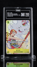 TAG 10 GEM MINT JAPANESE ONE PIECE 2025 Zeus Nami OP11-106 ALTERNATE ART