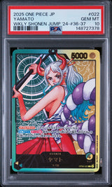 PSA 10 GEM MINT One Piece 2025 YAMATO OP06-022 WKLY SHONEN JUMP '24-#36-37