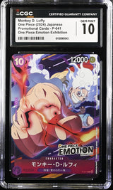 CGC 10 GEM MINT JAPANESE ONE PIECE 2024 Monkey D. Luffy P-041 EMOTION